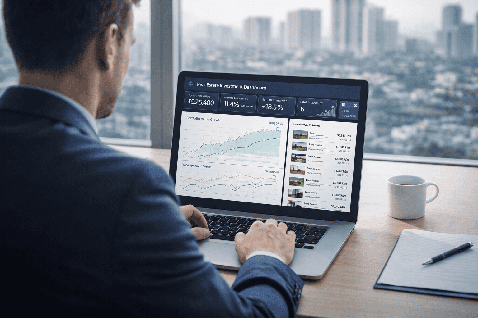 How online real estate investment platforms work in India digital dashboard view