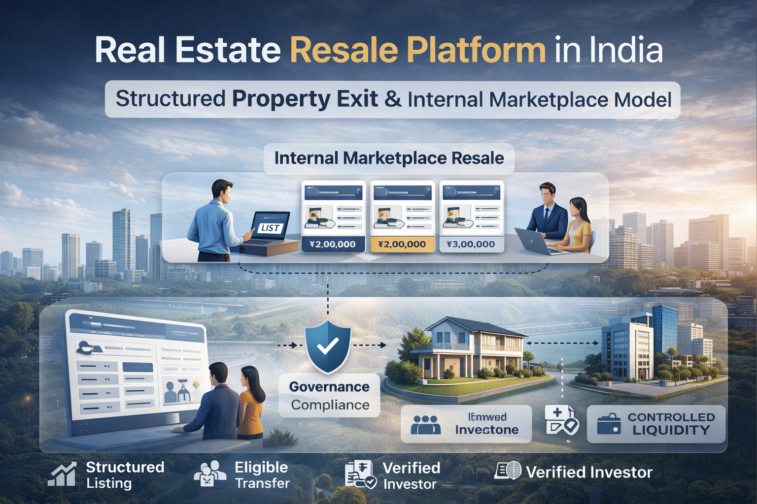 Real Estate Resale Platform in India – Structured Property Exit Real estate resale platform in India with structured property exit and internal marketplace model