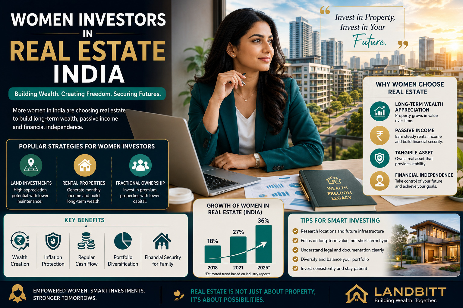 women investors real estate India showing financial independence and property wealth creation