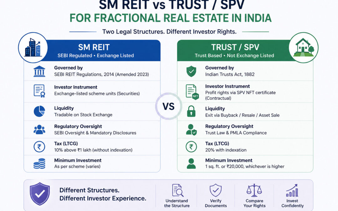 SM REIT vs Fractional Ownership India: What Actually Changes for Investors